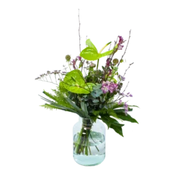 Goedkope Groen Tuin Geluk Winkel 5 Boeket Anthurium Middel