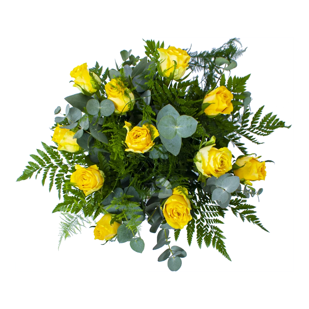 Boeket Rosa Geel Middel 4 Boeket Rosa Geel Middel - Afbeelding 2