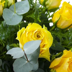 Boeket Rosa Geel Klein -Goedkope Groen Tuin Geluk Winkel boeket rosa geel boeketten 3