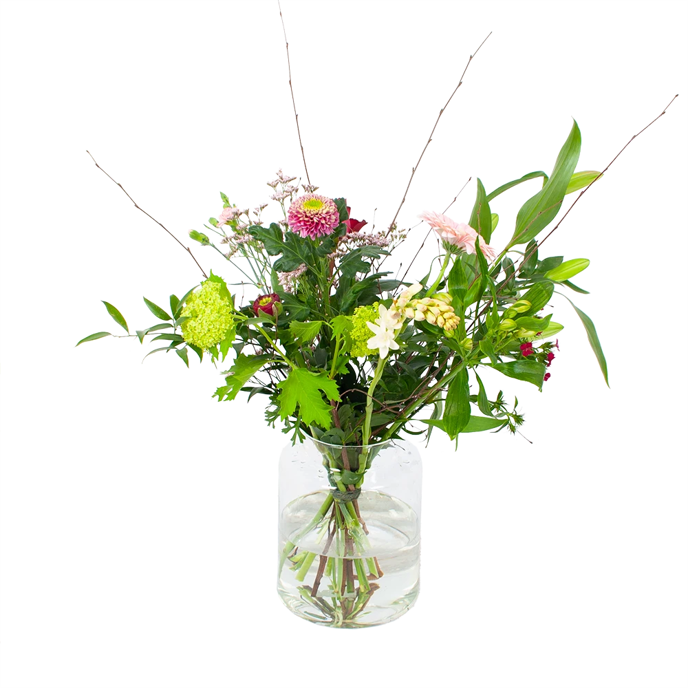 Boeket Roze Verrassing Middel 3 Boeket Roze Verrassing Middel