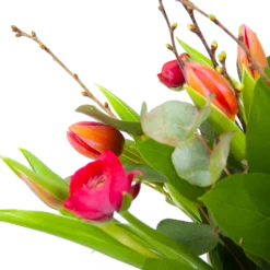 Boeket Vrolijk Roze Groot -Goedkope Groen Tuin Geluk Winkel boeket vrolijk roze boeketten 3