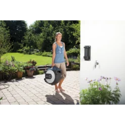 Roll-up Auto Met Broes - 35m - Wit - Gardena 8 Roll-up Auto Met Broes - 35m - Wit - Gardena -Goedkope Groen Tuin Geluk Winkel roll up auto met broes 35m wit gardena 2 9