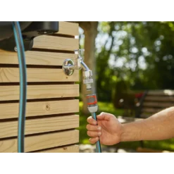 Wandslangenbox RollUp - M/L - 25m - Blauw - Gardena -Goedkope Groen Tuin Geluk Winkel wandslangenbox rollup m l 25m blauw gardena 4 7