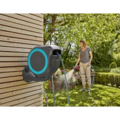Wandslangenbox RollUp - S - 15m - Blauw - Gardena -Goedkope Groen Tuin Geluk Winkel wandslangenbox rollup s 15m blauw gardena 7 7