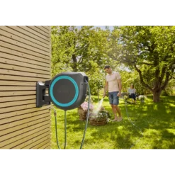 Wandslangenbox RollUp - XL - 35m - Blauw - Gardena -Goedkope Groen Tuin Geluk Winkel wandslangenbox rollup xl 35m blauw gardena 6 6